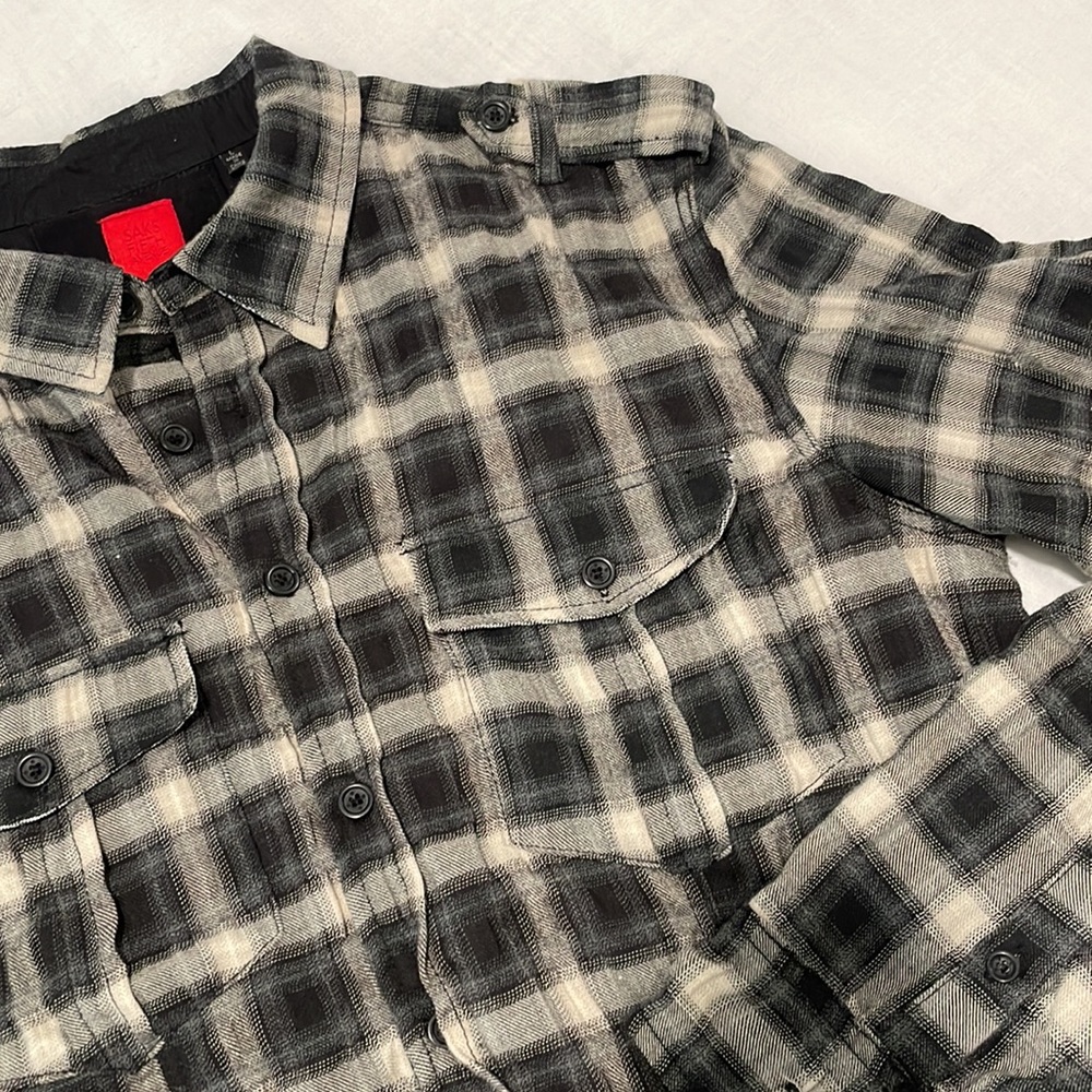 Saks Fifth Ave plaid button down